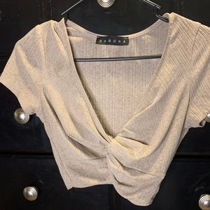 Tan crop top